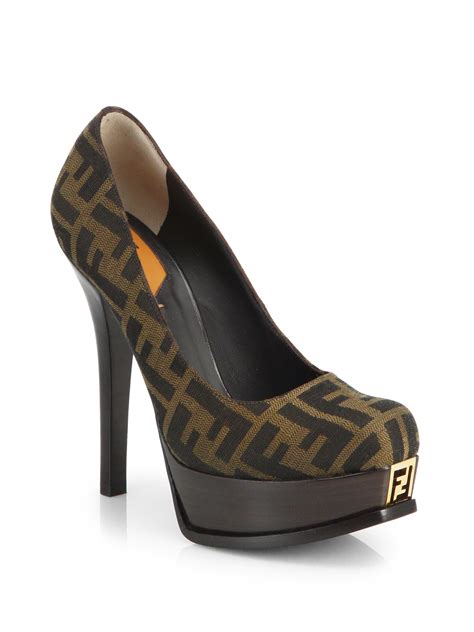 brown fendi heels|fendi ladies shoes.